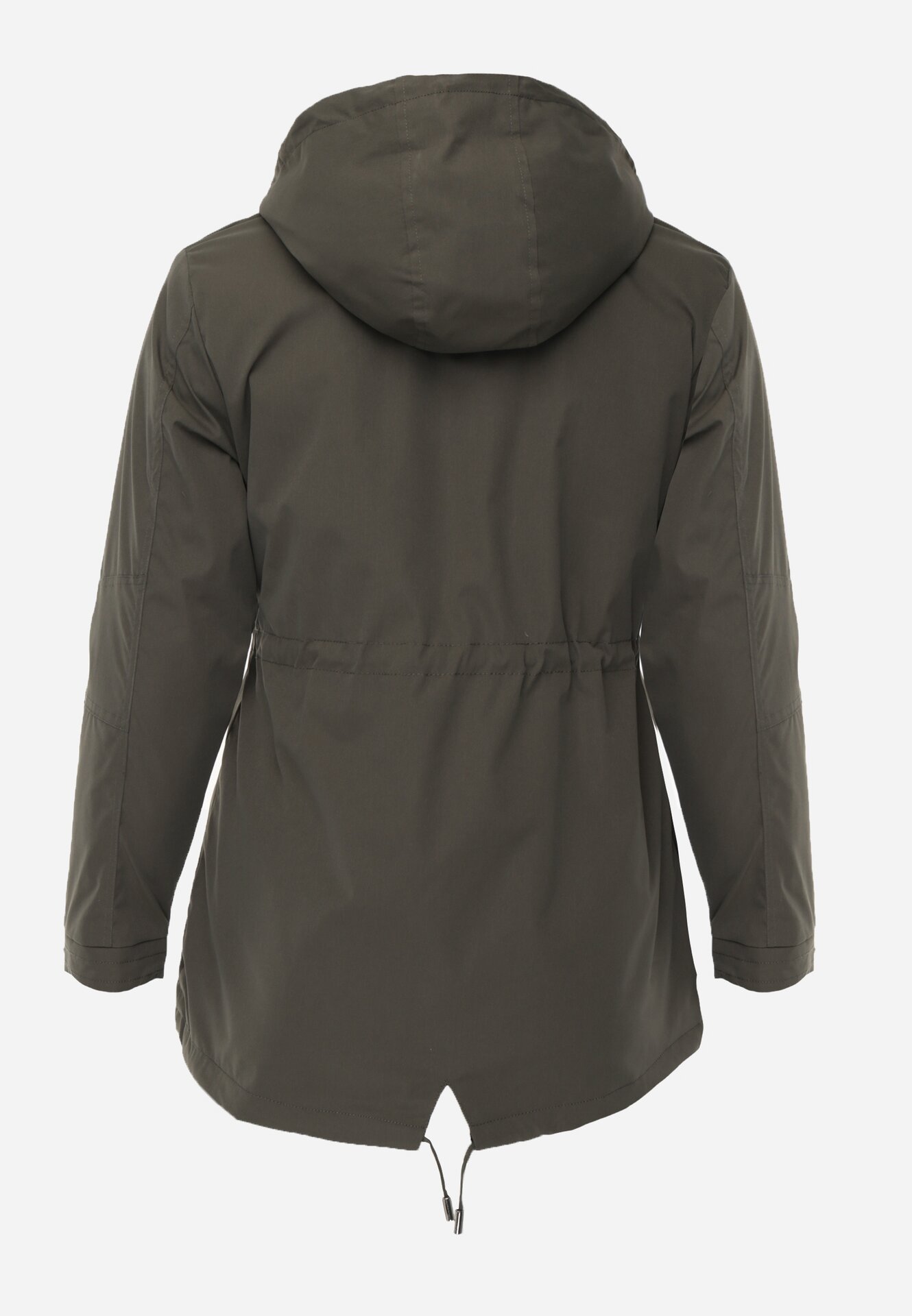 Zielono-Czarna Dwustronna Kurtka Przejściowa w Stylu Parki z Kapturem Tidala