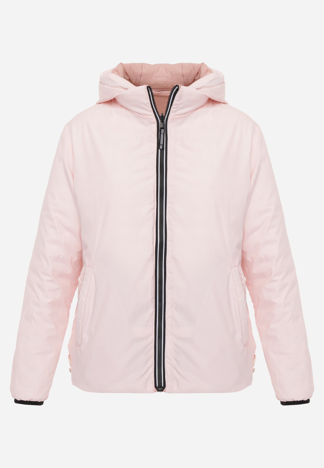 Różowa Kurtka Dwustronna Pikowana z Kapturem Azirane