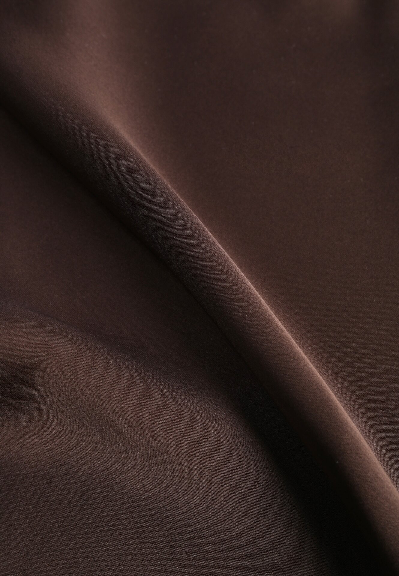 Brązowa Satynowa Spódnica Maxi Shapas