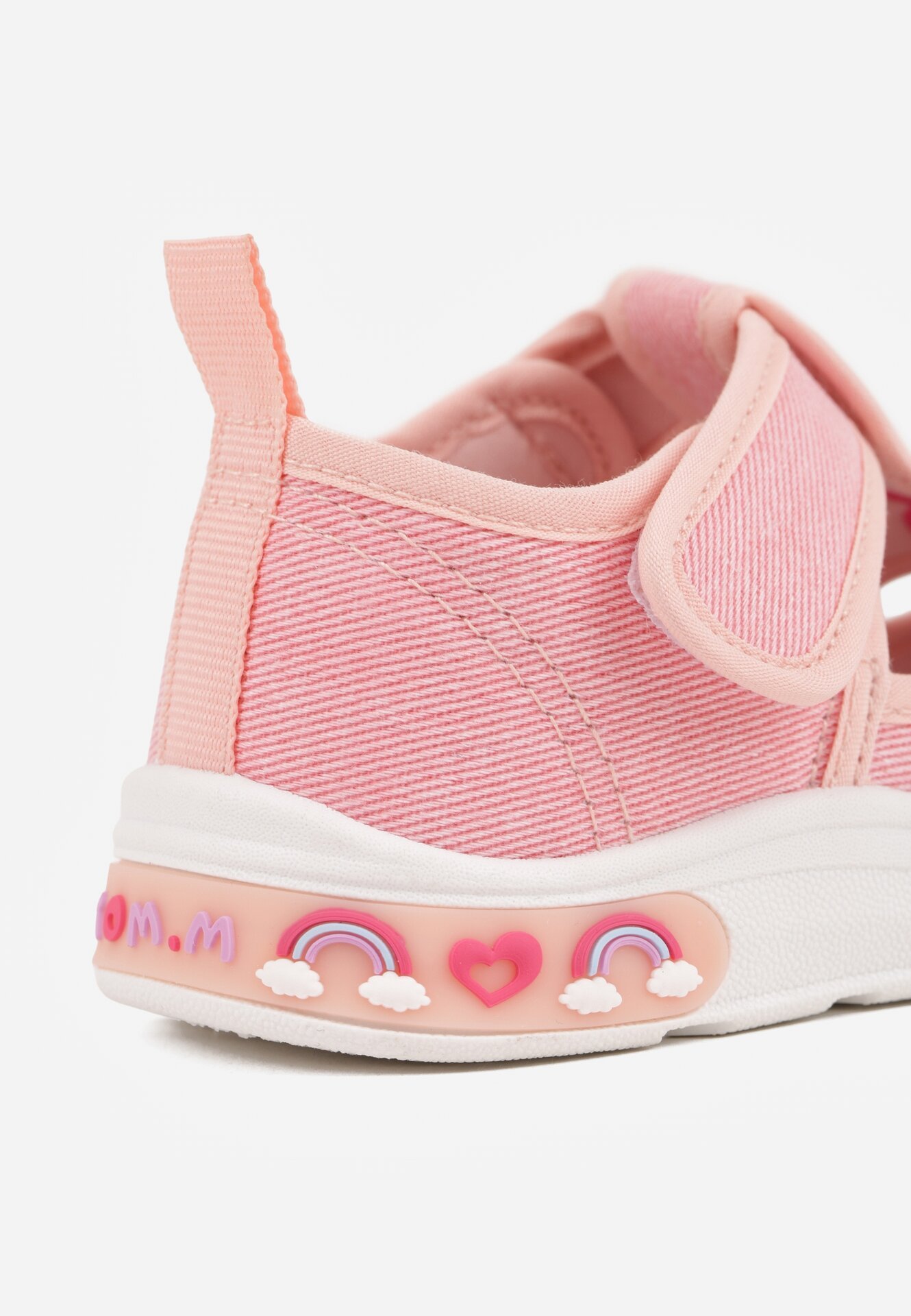 Ciemnoróżowe Tenisówki z Wkładką ze Skóry Naturalnej Ledami i Wycięciami Bernise