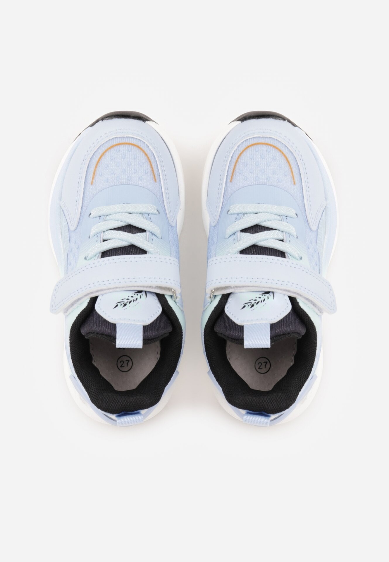 Niebieskie Buty Sportowe na Grubej Podeszwie ze Skórzaną Wkładką Zidala