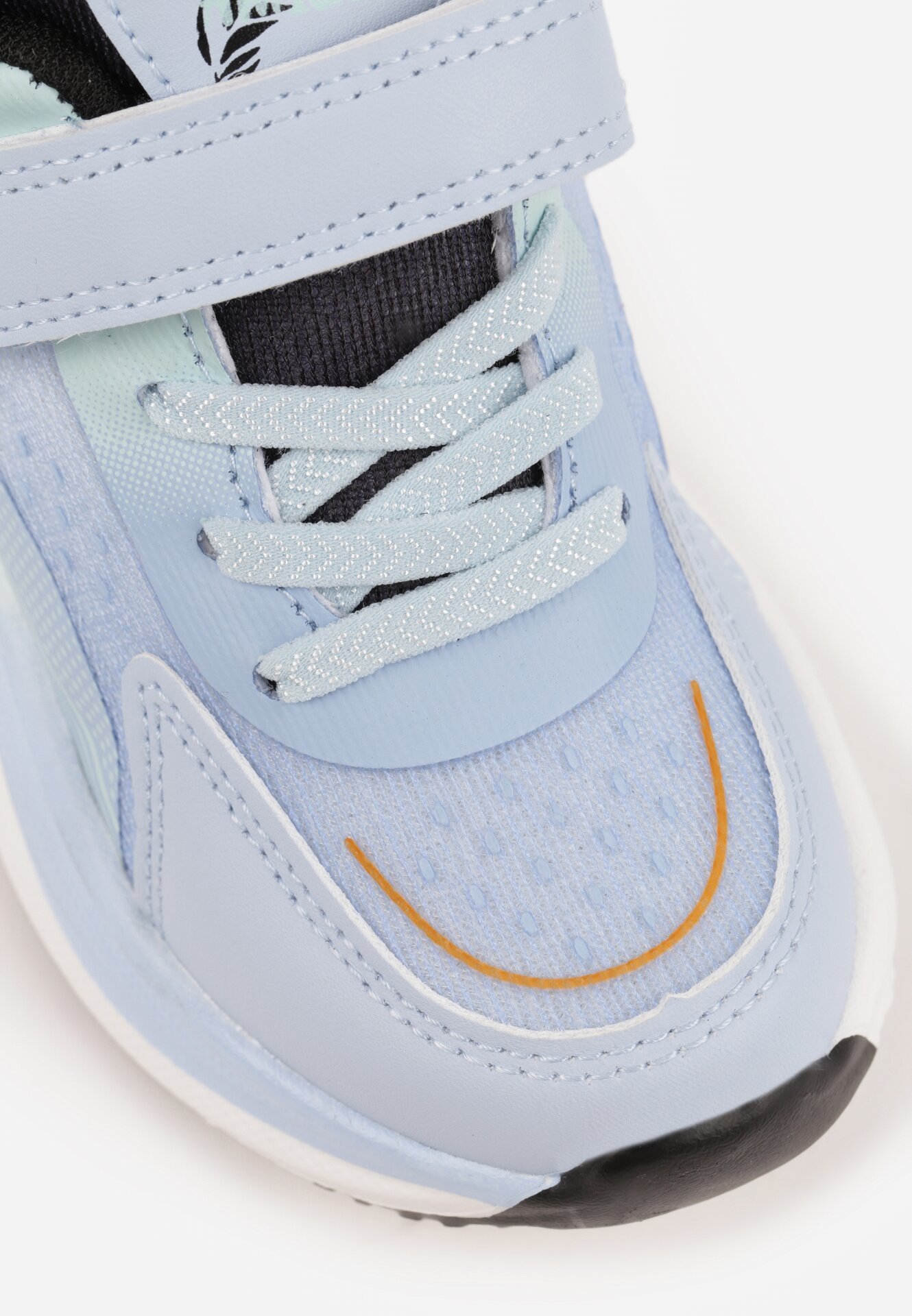 Niebieskie Buty Sportowe na Grubej Podeszwie ze Skórzaną Wkładką Zidala