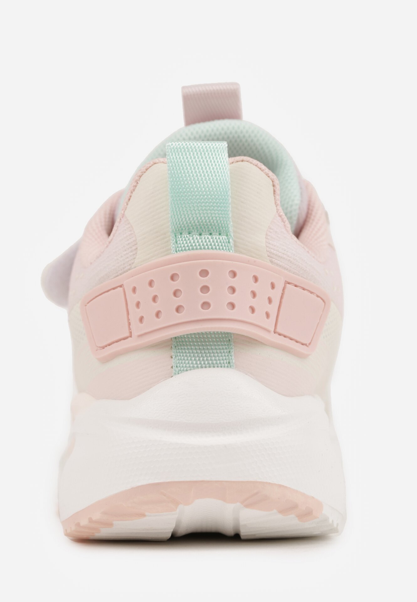 Różowo-Białe Buty Sportowe na Grubej Podeszwie ze Skórzaną Wkładką Zidala