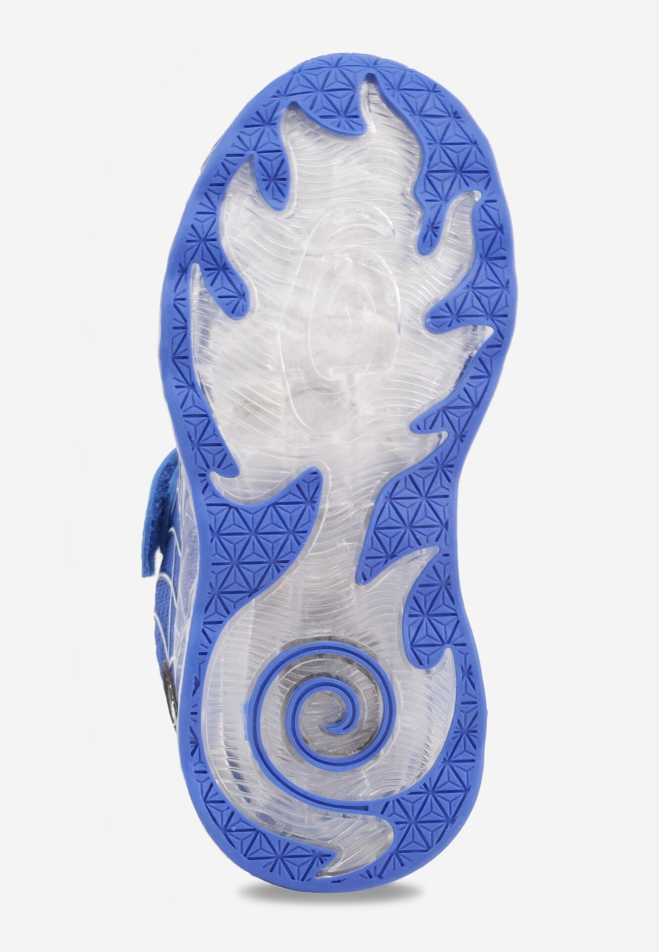 Niebieskie Buty Sportowe ze Świecącą Podeszwą LED i Motywem Pajęczyny Zidola