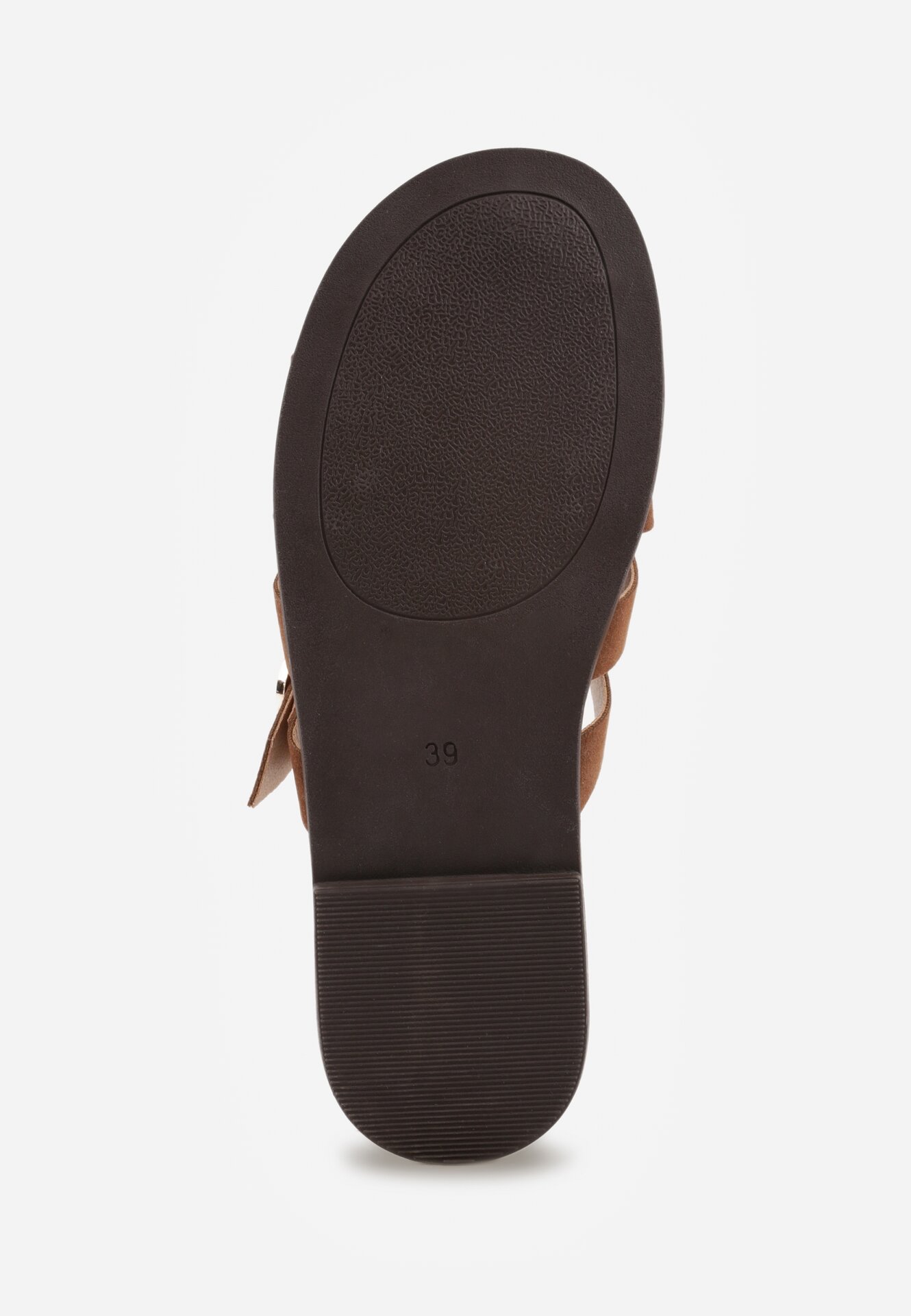 Brązowe Klapki z Paskami w Stylu Gladiatorek z Klamerką Lorianatea