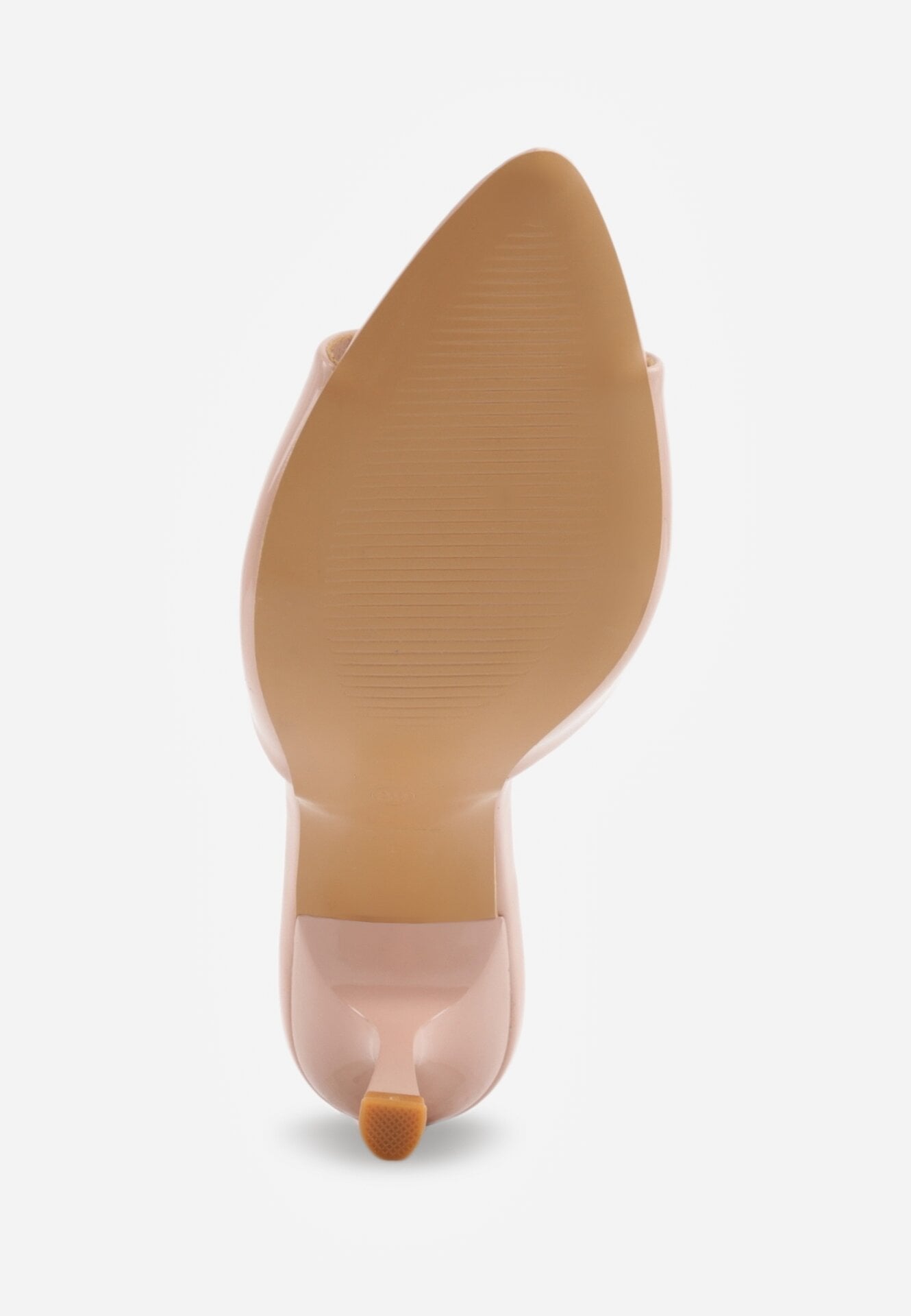 Beżowe Klapki na Szpilce z Odkrytym Noskiem w Szpic Astranate