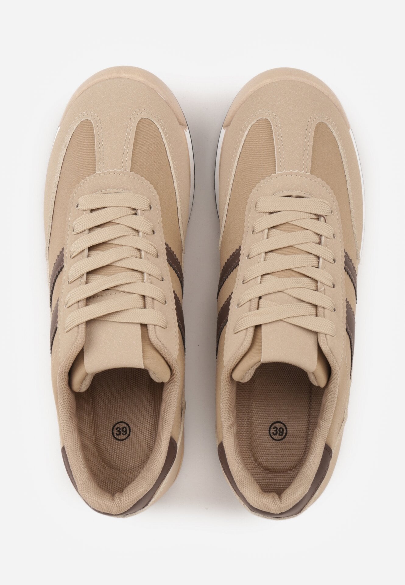 Sneakers Bej cu maro