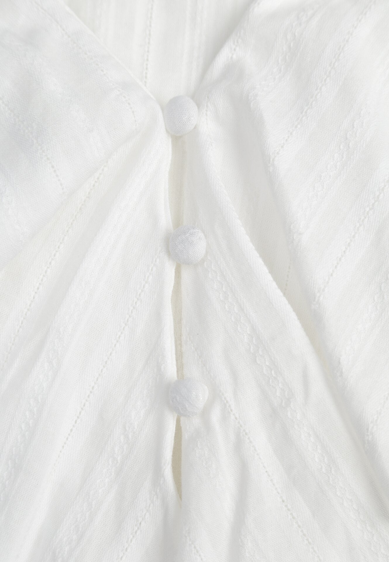 Biała Bawełniana Bluzka w Romantycznym Stylu z Falbankami i Wiązaniem Cezarina