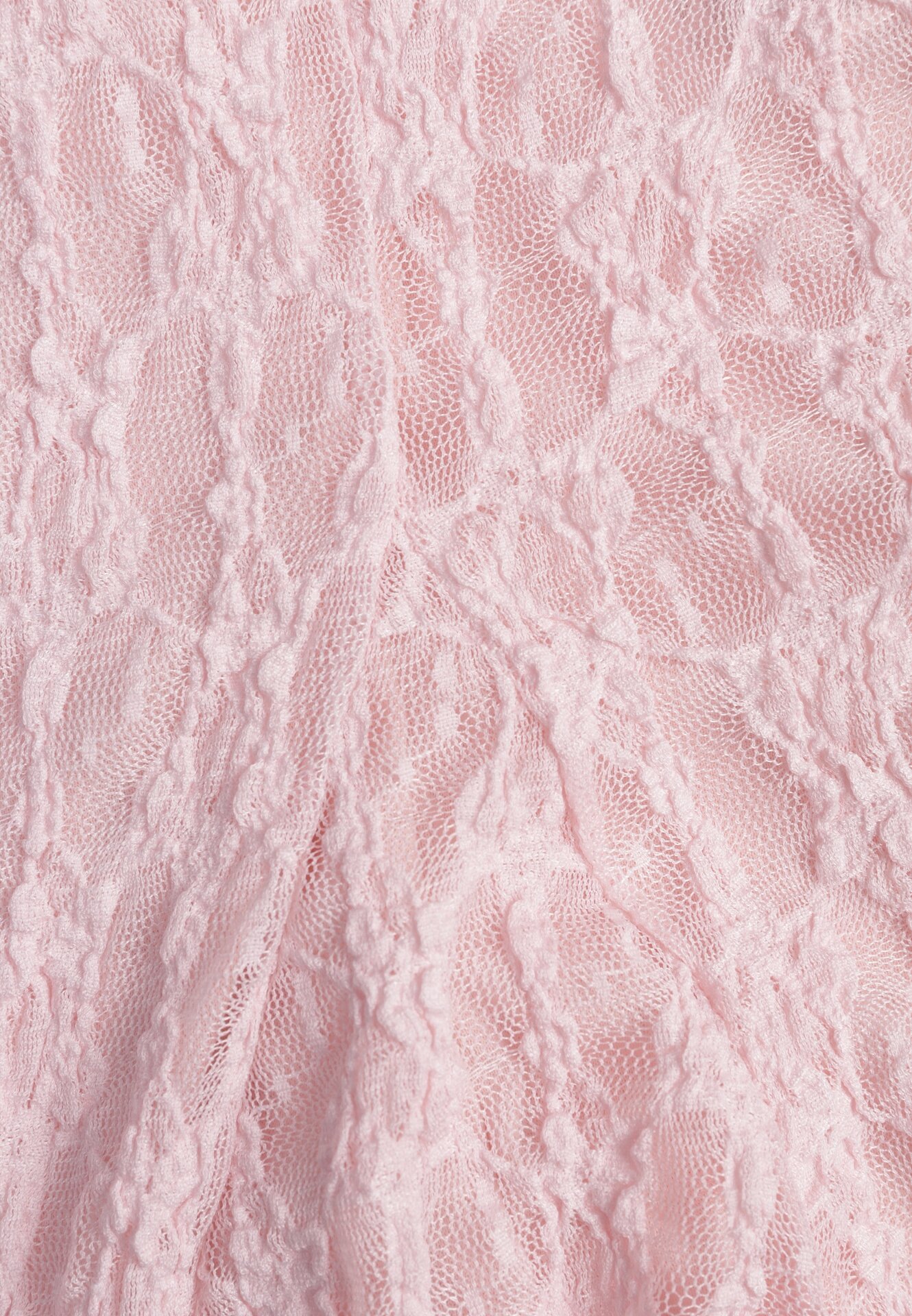 Różowa Sukienka Koronkowa z Rozkloszowanymi Rękawami Cinatea