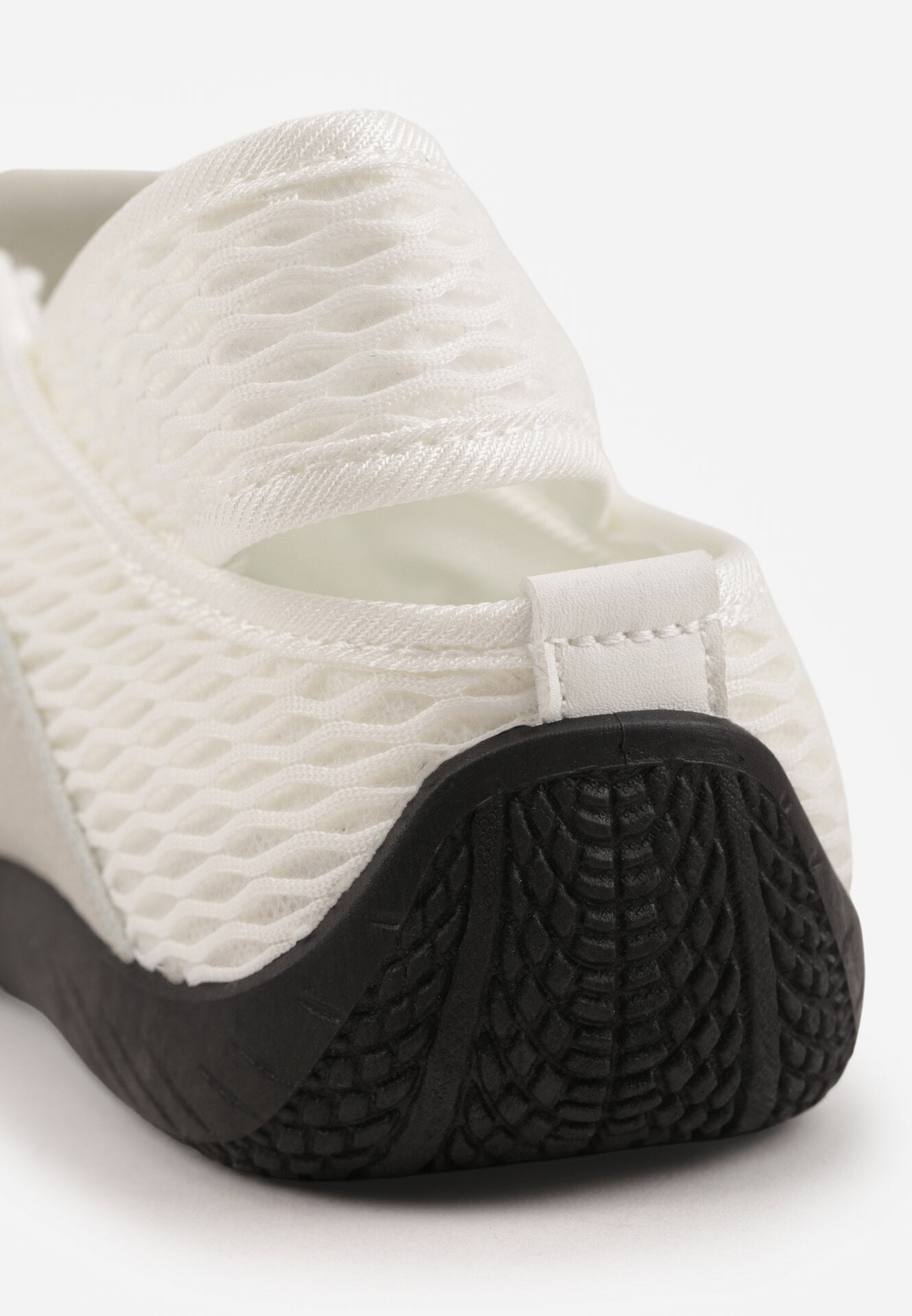 Szare Siateczkowe Tenisówki w Stylu Balerinek z Paskiem na Rzep Talenate