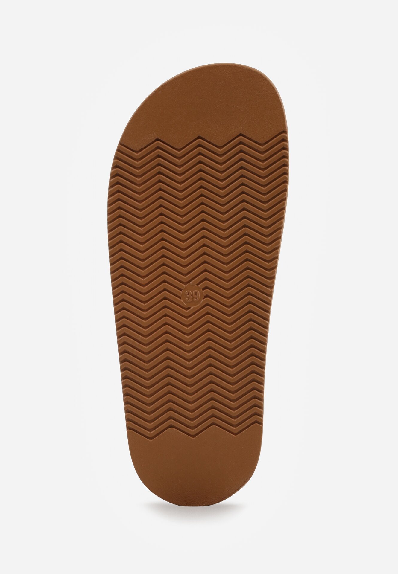 Brązowe Klapki z Paskami i Kwadratową Sprzączką Olyndar