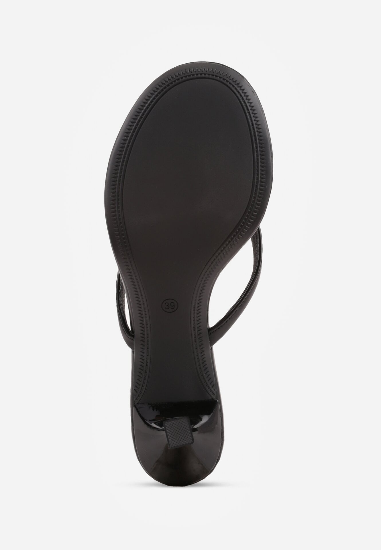 Czarne Klapki Japonki na Obcasie Typu Kaczuszka Livnara