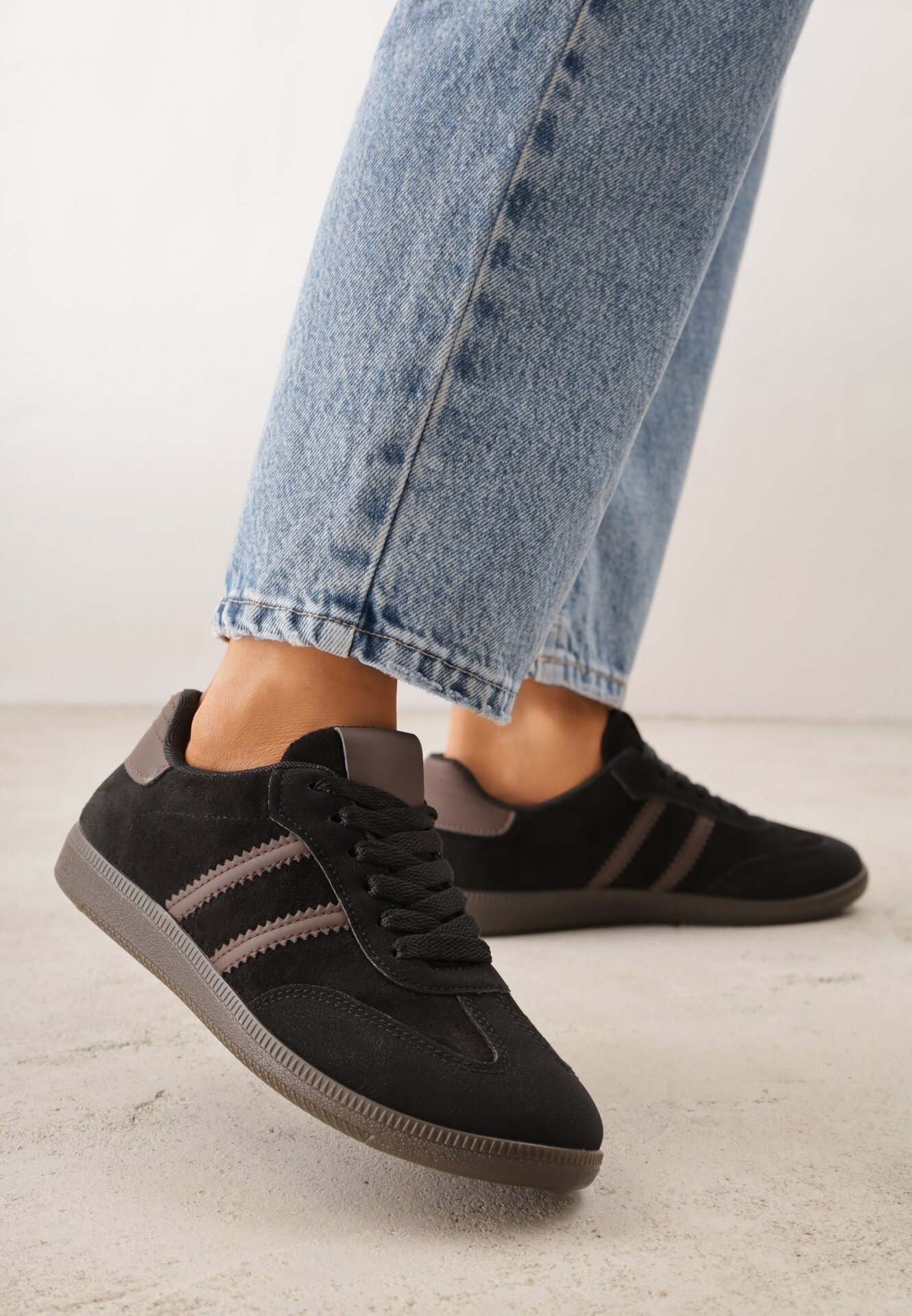 Sneakers Negru cu maro