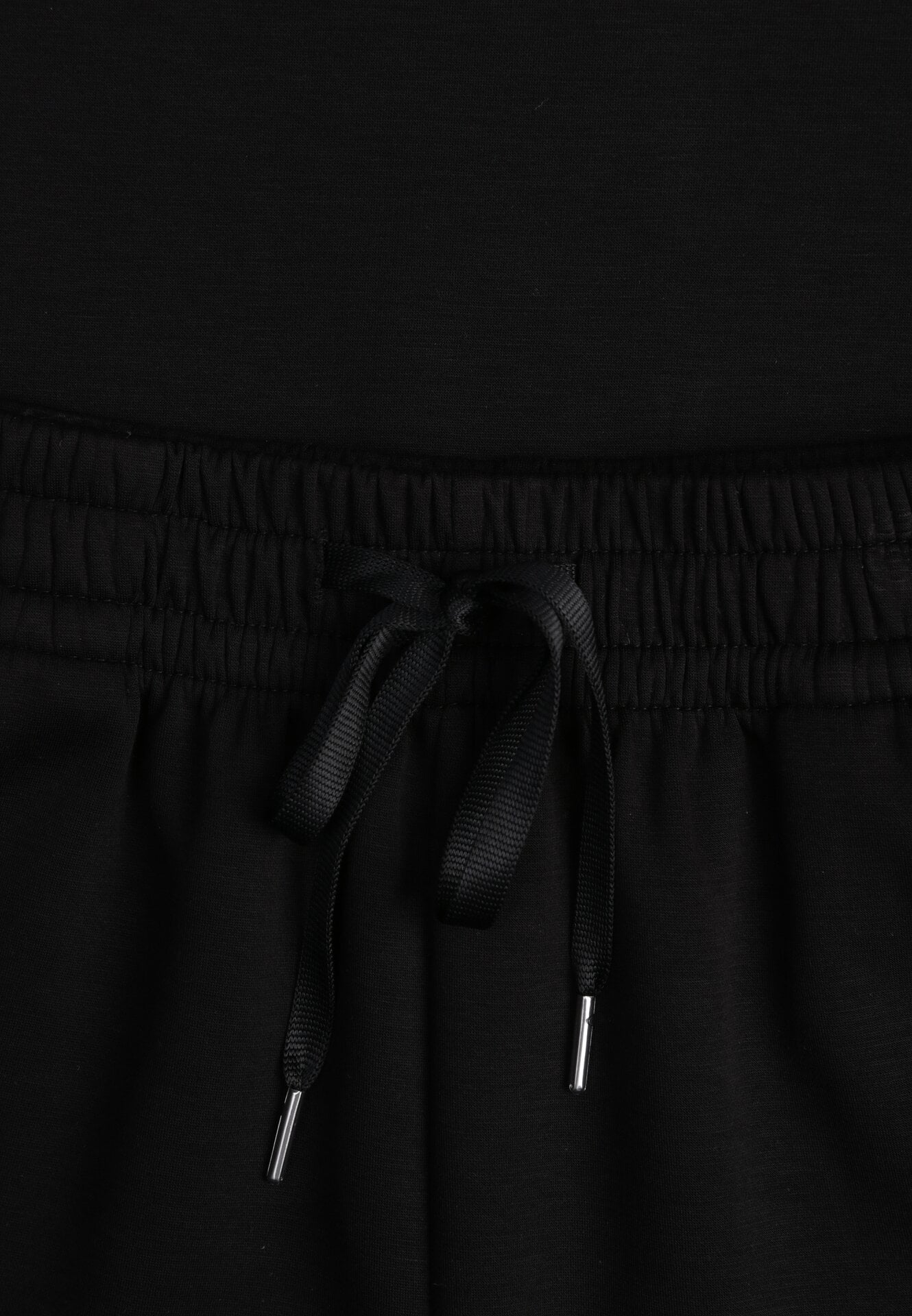 Czarny Letni Komplet z Bawełny i Wiskozy T-shirt i Szorty Celinai