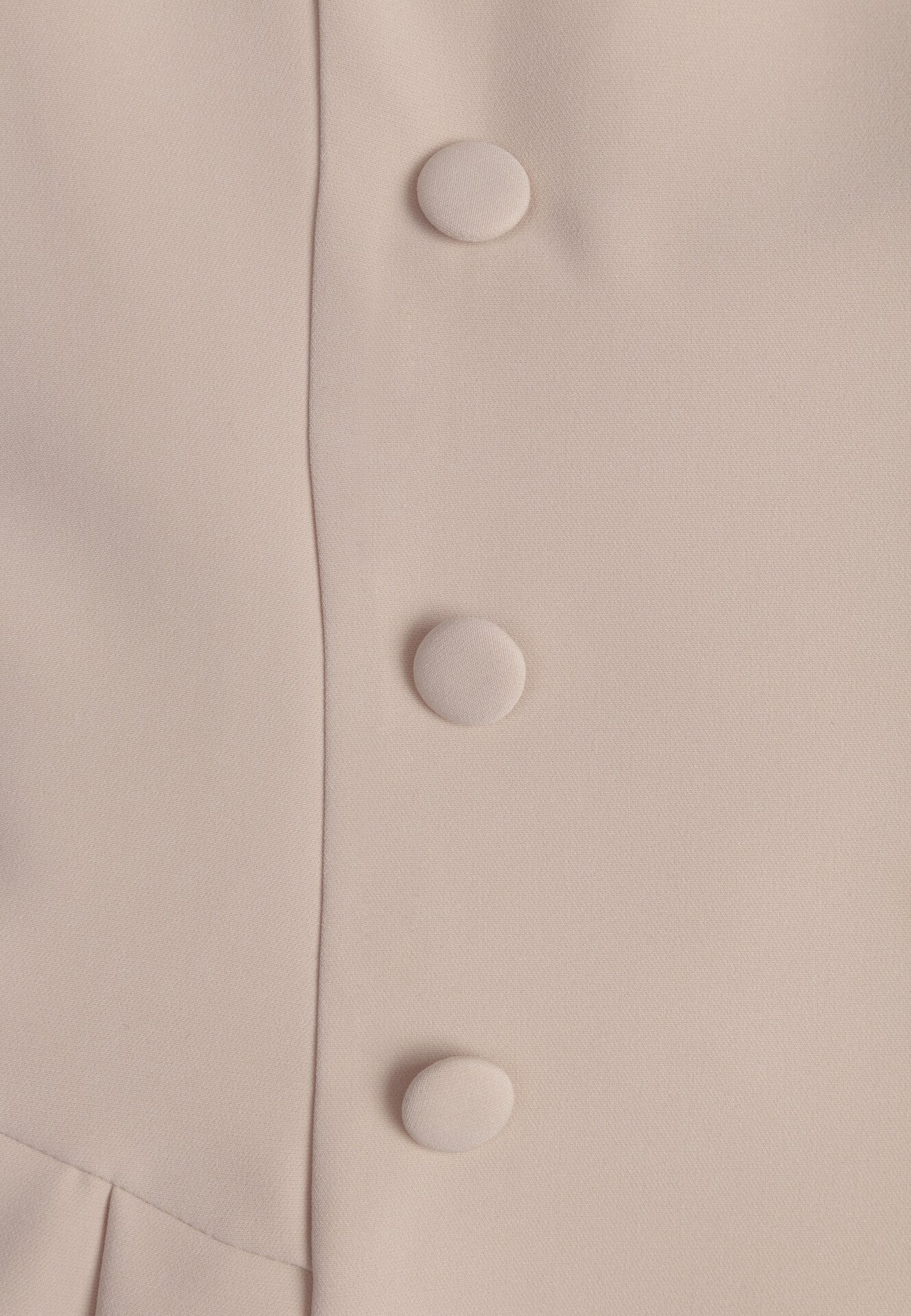 Beżowa Sukienka o Kroju Marynarki VICES z Poduszkami w Ramionach Serlina