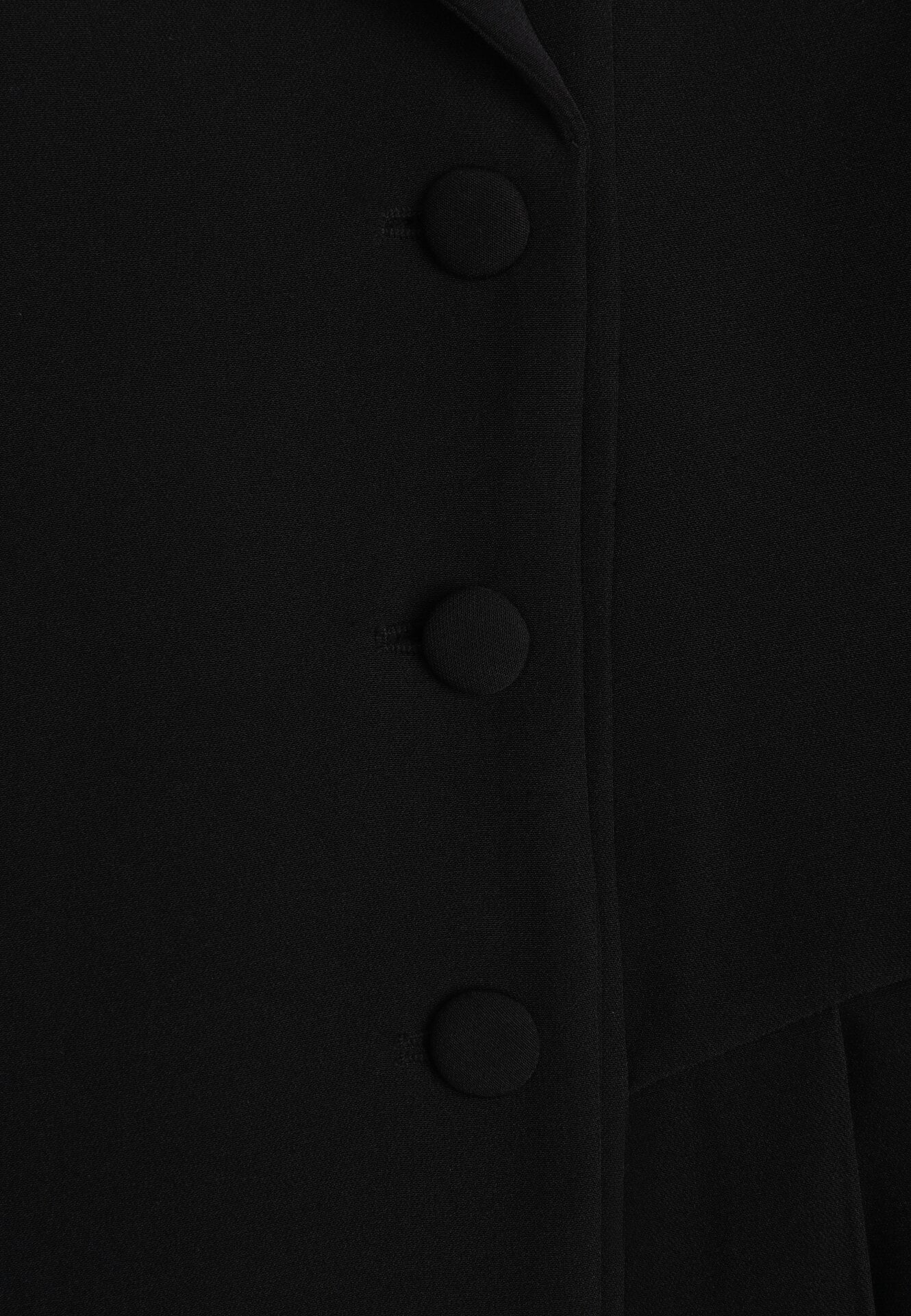 Czarna Sukienka o Kroju Marynarki VICES z Poduszkami w Ramionach Serlina