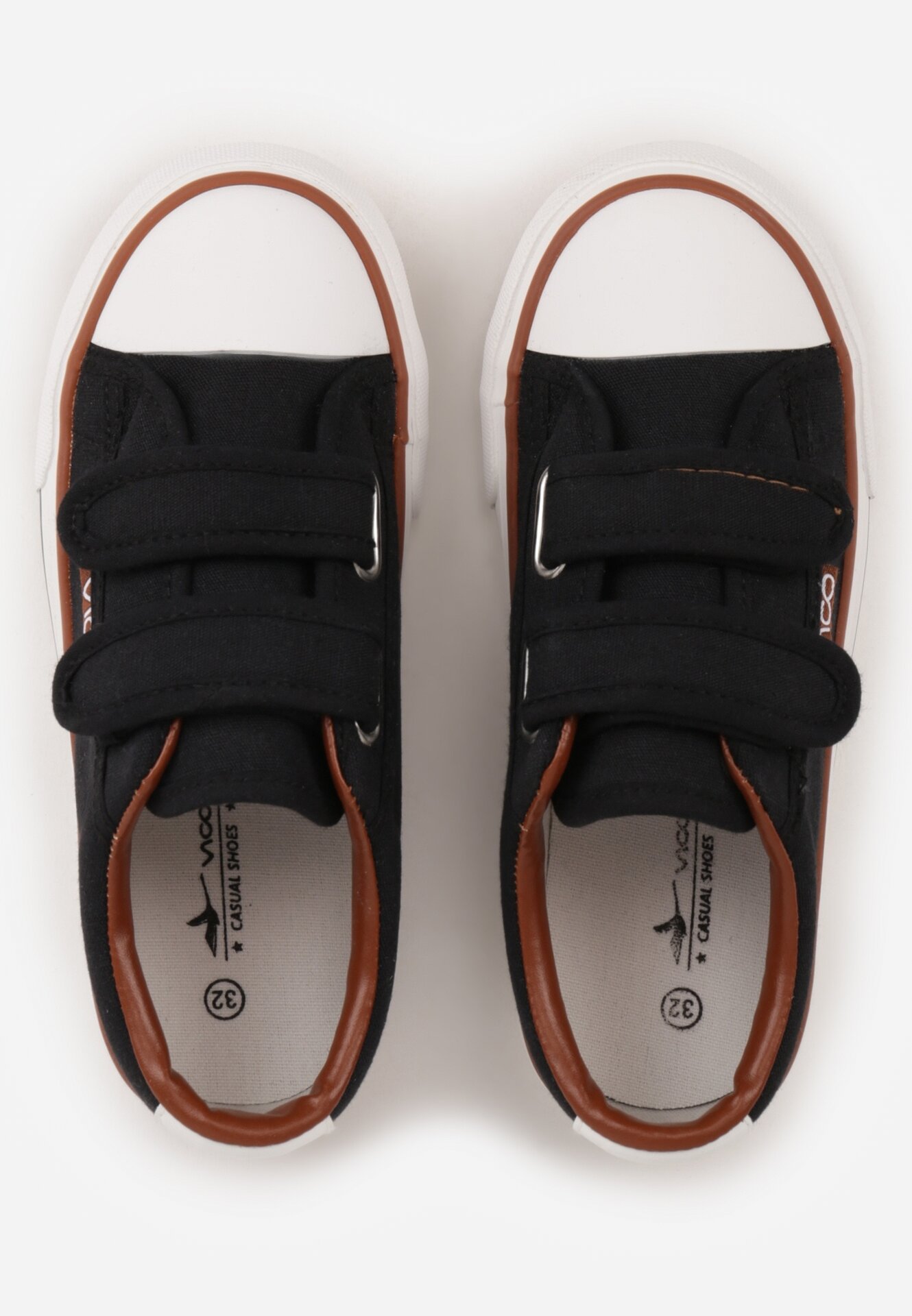 Czarne Trampki z Kauczukowym Noskiem i Zapięciem na Rzepy Canothea