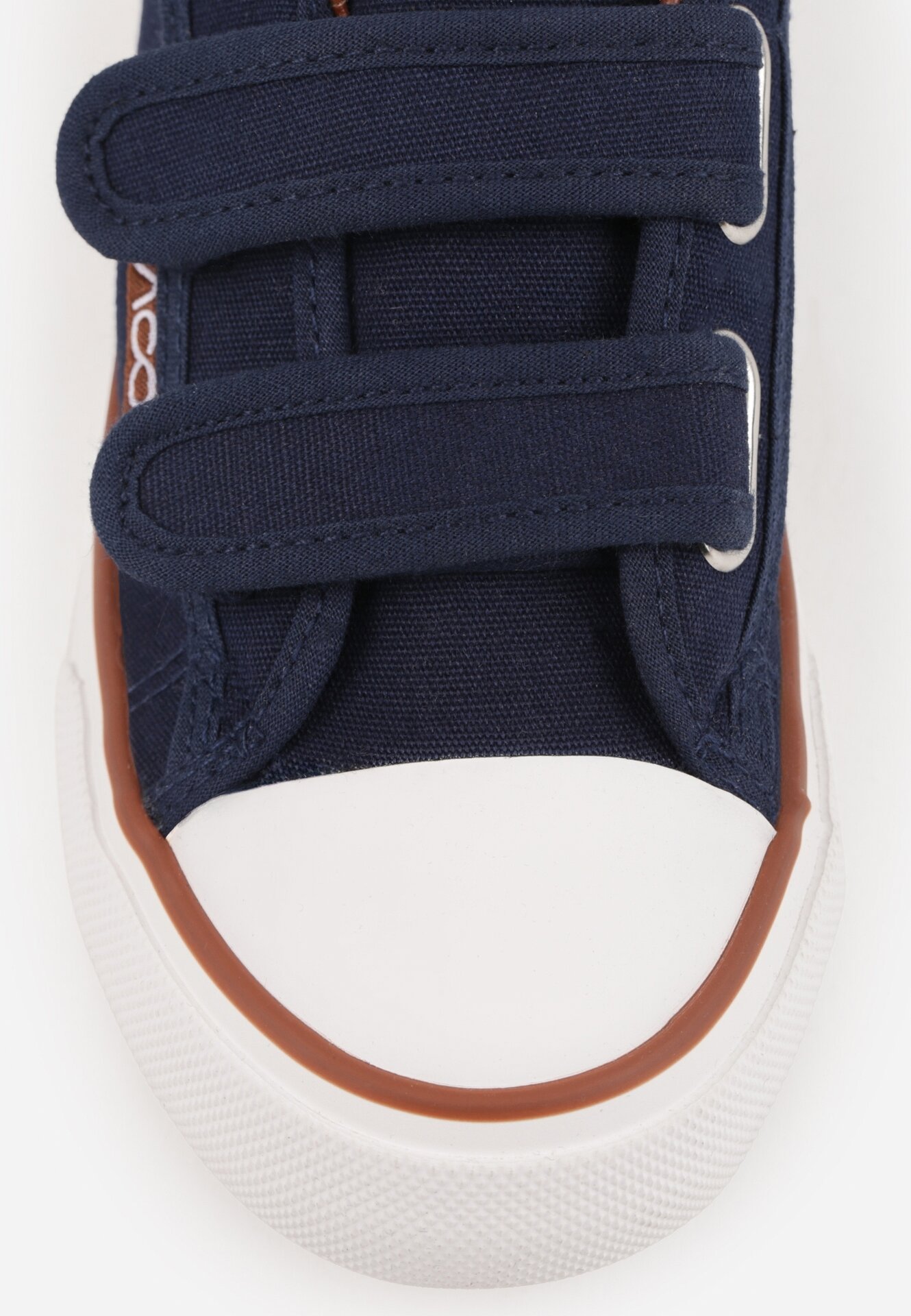 Granatowe Trampki z Kauczukowym Noskiem i Zapięciem na Rzepy Canothea