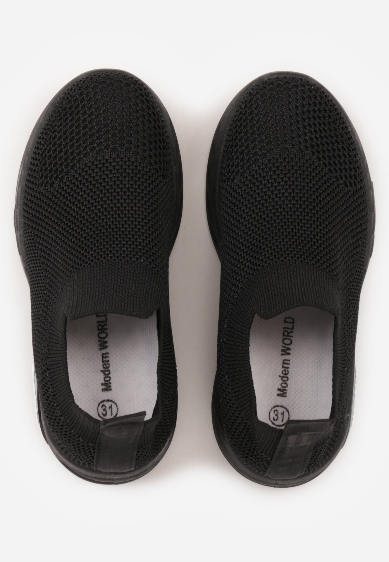 Czarne Wsuwane Buty Sportowe Sneakersy z Siateczkową Cholewką Oaradah