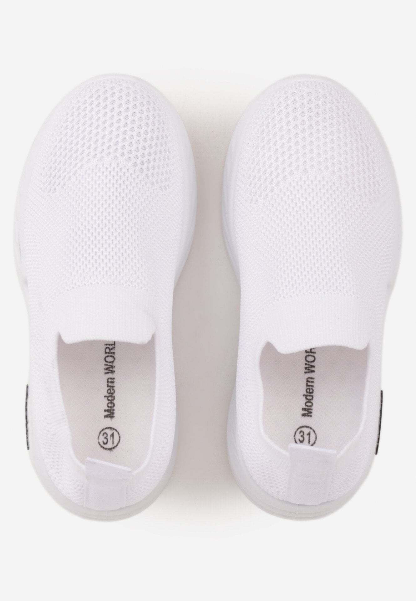 Białe Wsuwane Buty Sportowe Sneakersy z Siateczkową Cholewką Oaradah