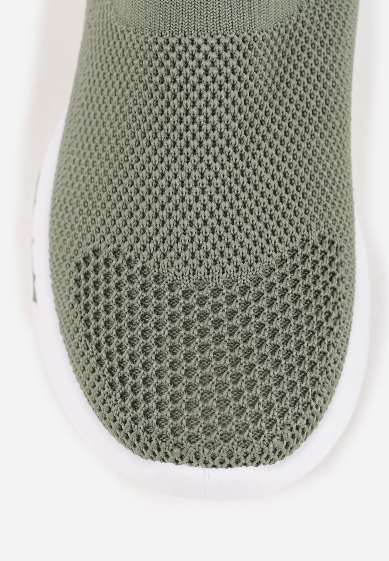 Zielone Wsuwane Buty Sportowe Sneakersy z Siateczkową Cholewką Oaradah