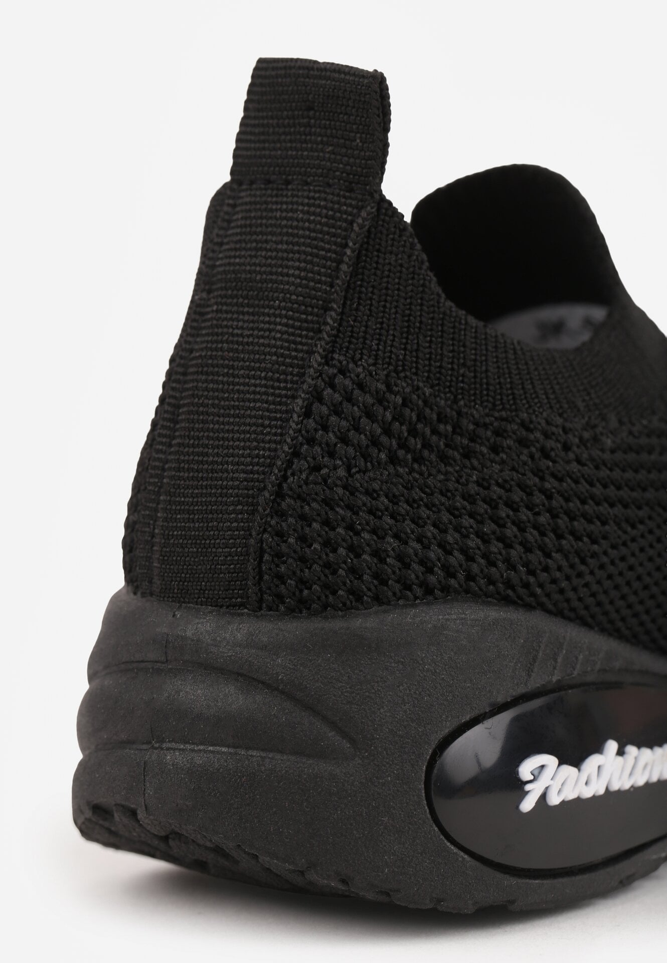 Czarne Wsuwane Buty Sportowe Sneakersy z Siateczkową Cholewką Phalisise