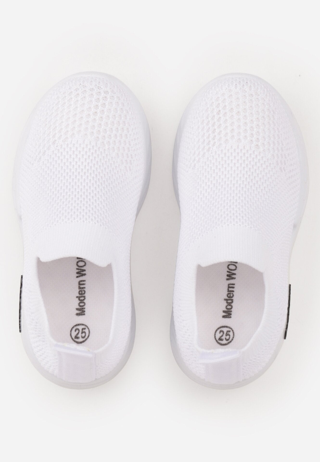 Białe Wsuwane Buty Sportowe Sneakersy z Siateczkową Cholewką Phalisise