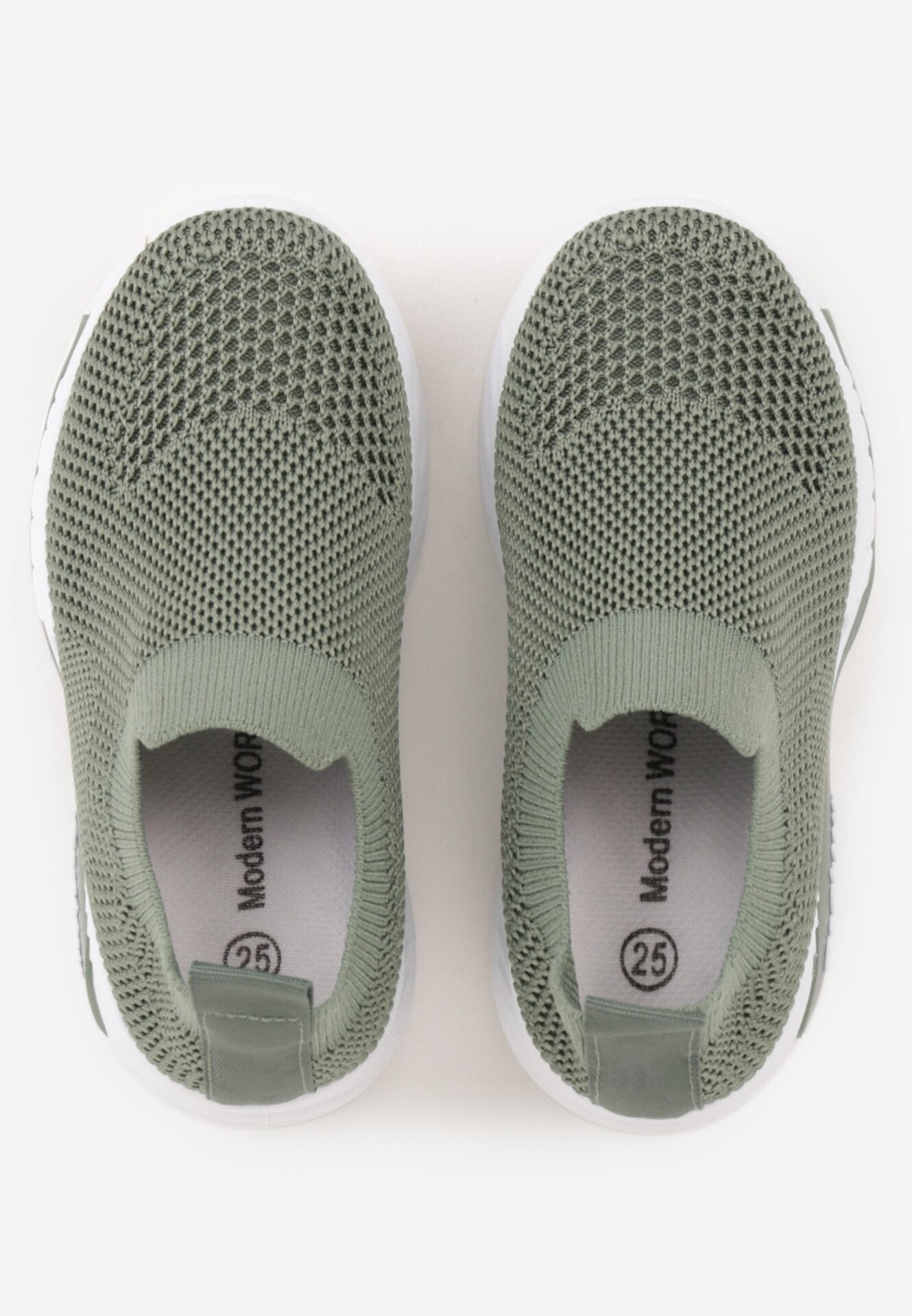 Zielone Wsuwane Buty Sportowe Sneakersy z Siateczkową Cholewką Phalisise