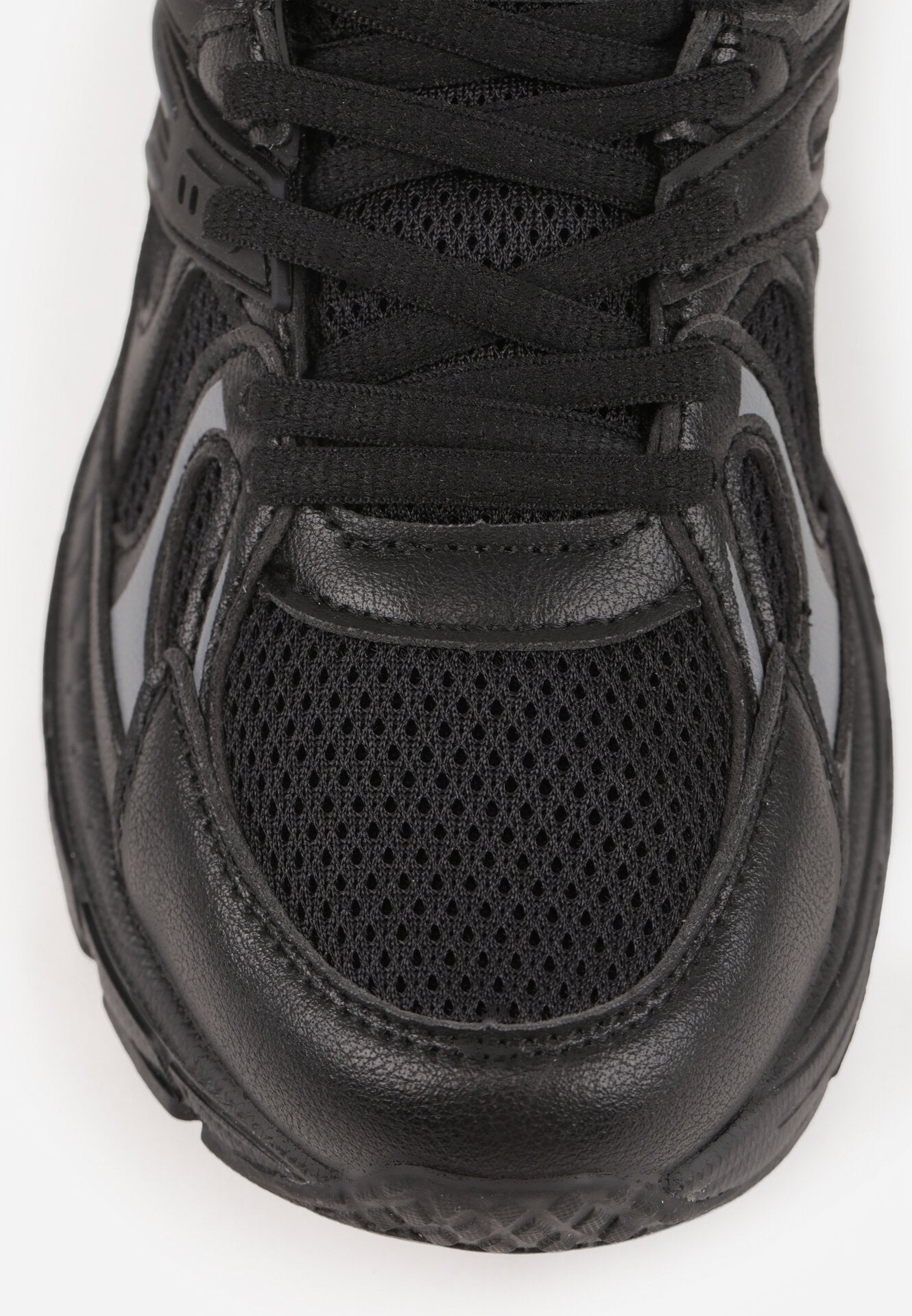 Czarno-Szare Buty Sportowe Sneakersy ze Wstawkami z Siateczki Thessa