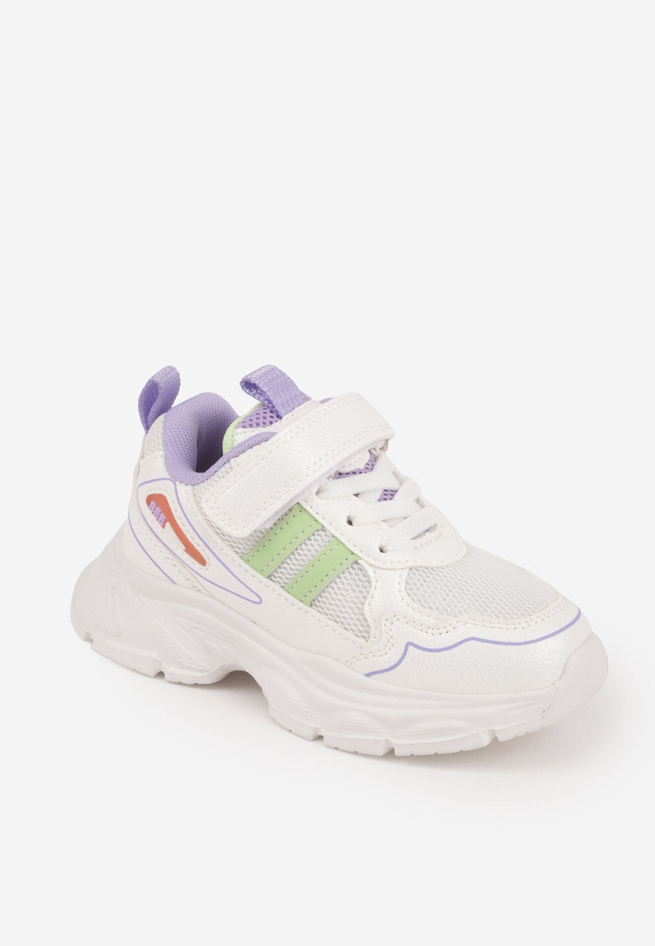 Biało-Fioletowe Buty Sportowe Sneakersy Chunky na Platformie Iasesis