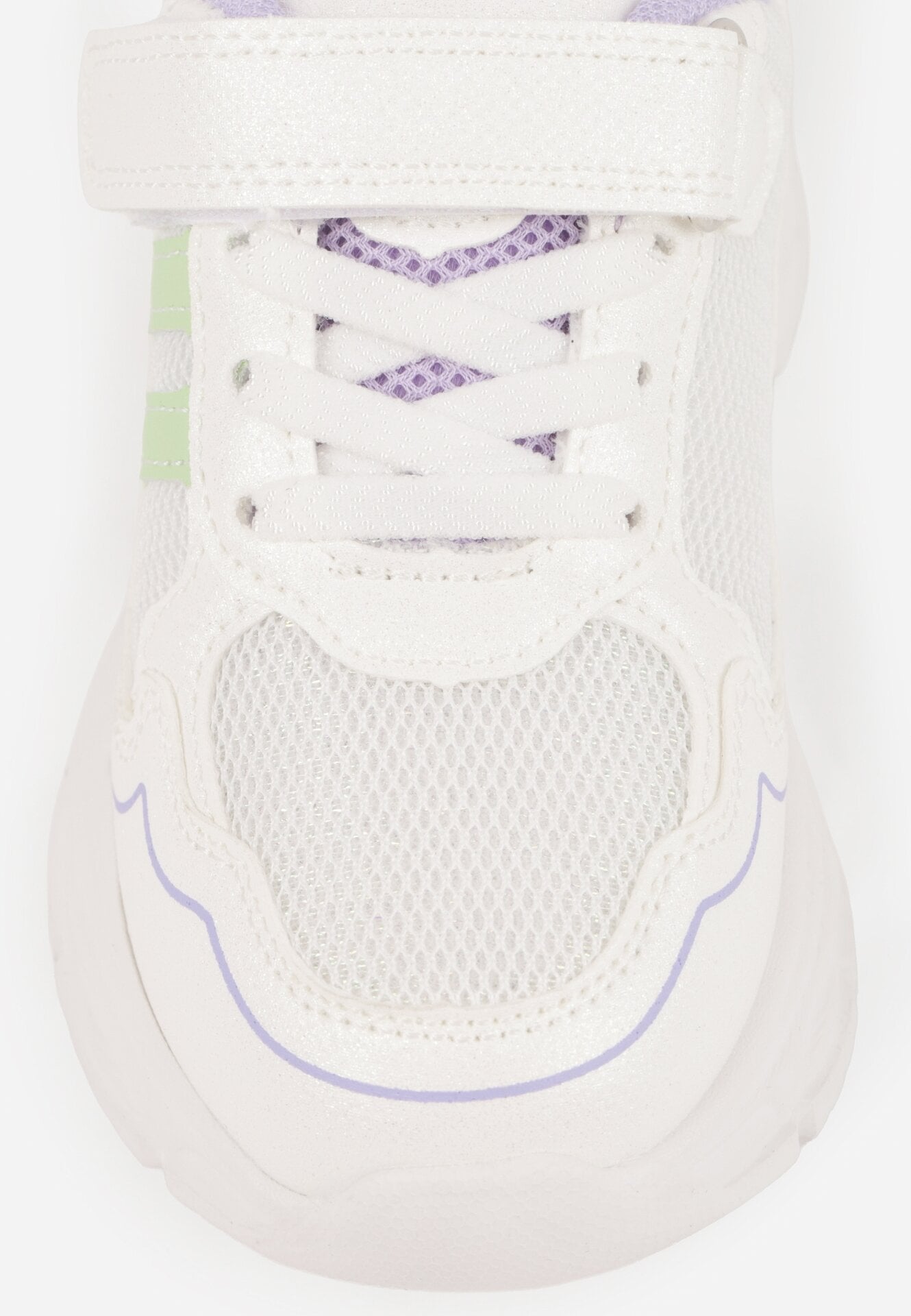 Biało-Fioletowe Buty Sportowe Sneakersy Chunky na Platformie Iasesis