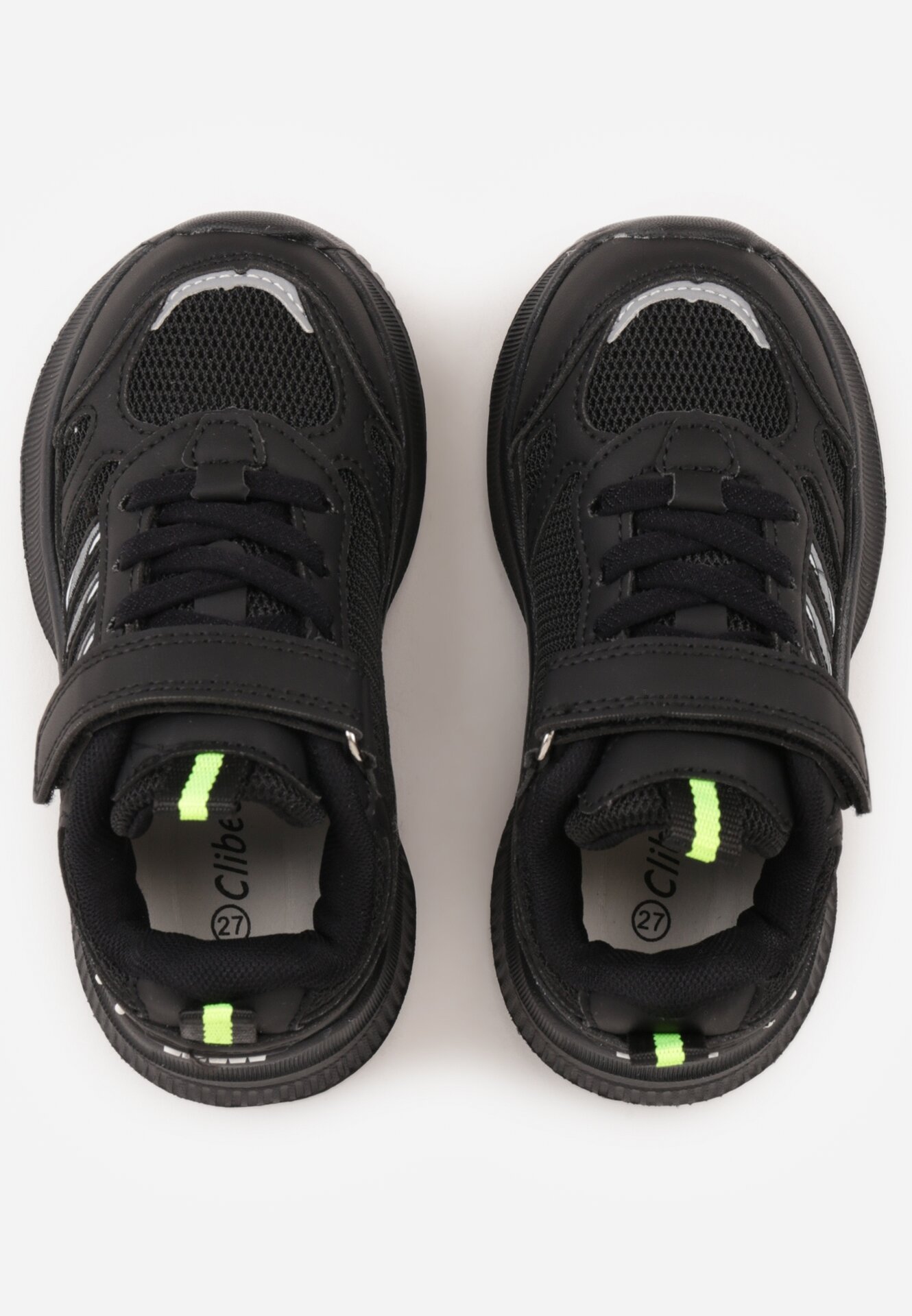 Czarno-Zielone Buty Sportowe Sneakersy Typu Chunky na Grubej Podeszwie Kimonos