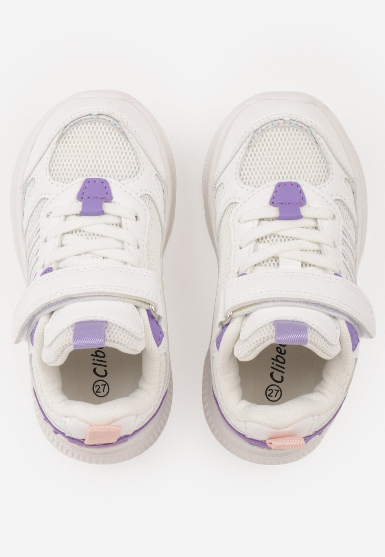 Biało-Fioletowe Buty Sportowe Sneakersy Typu Chunky na Grubej Podeszwie Kimonos