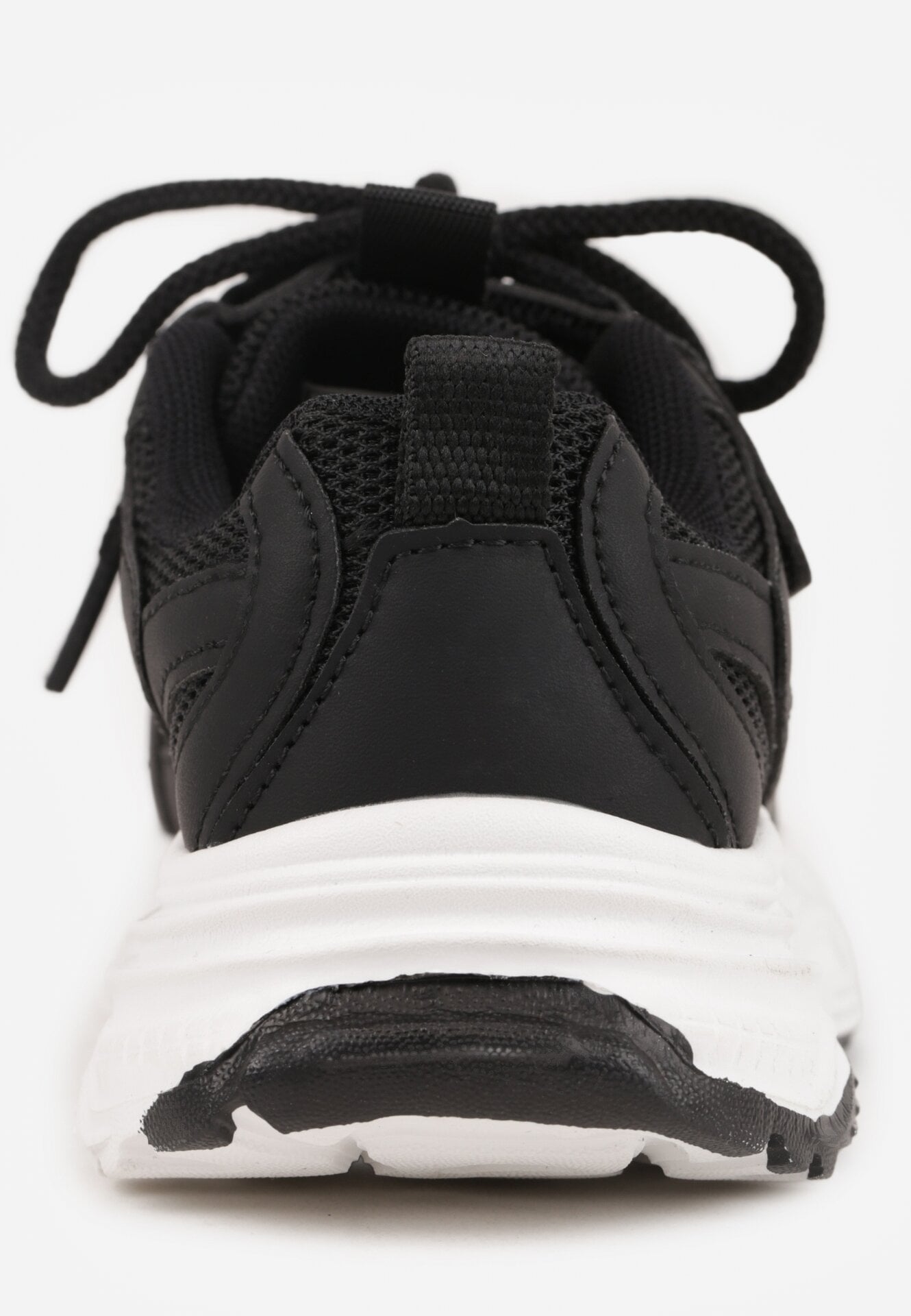 Czarno-Białe Buty Sportowe Sneakersy z Rzepem na Podeszwie Chunky Callamare