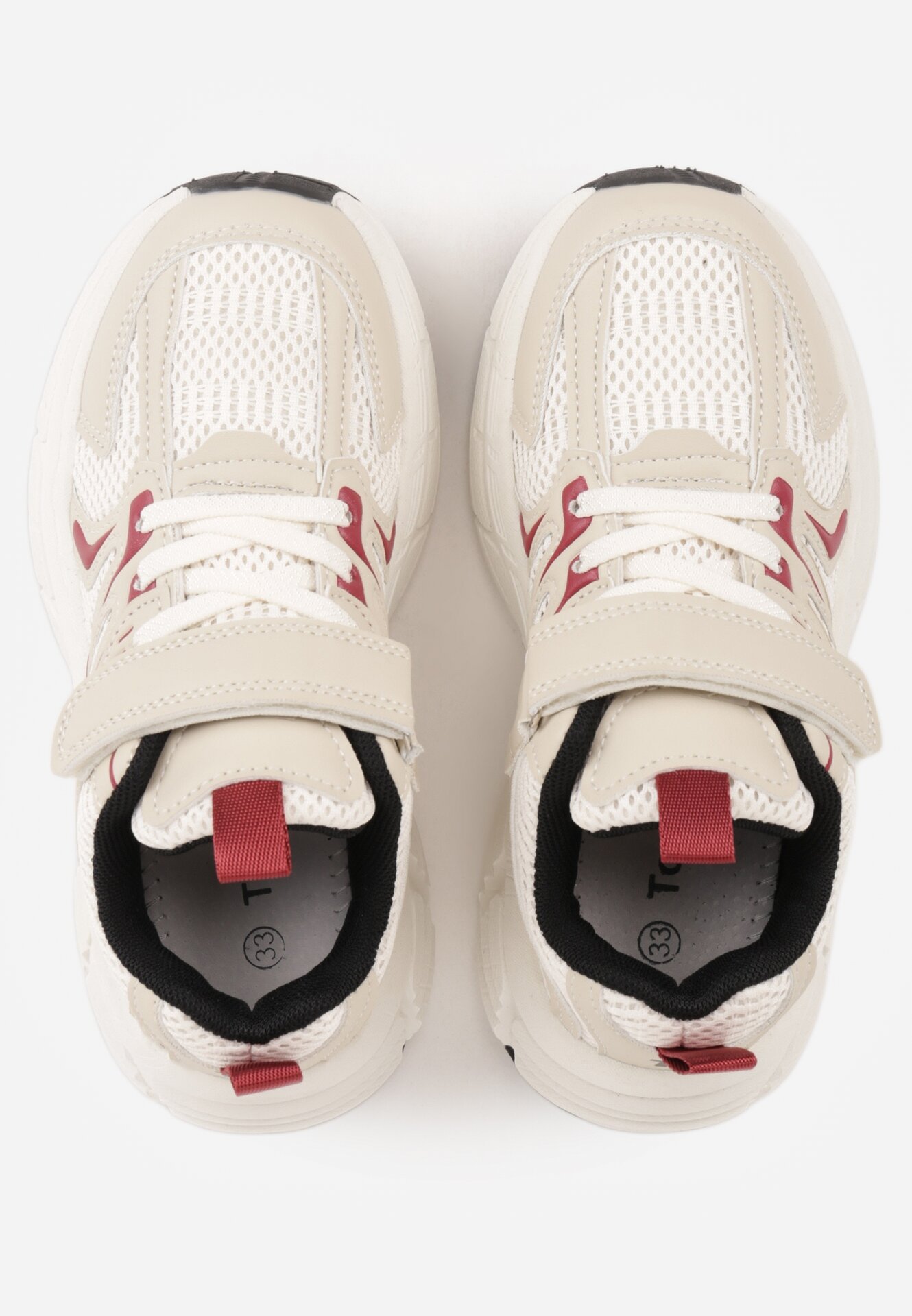 Beżowe Buty Sportowe Sneakersy Ozdobione Napisami Aniriope