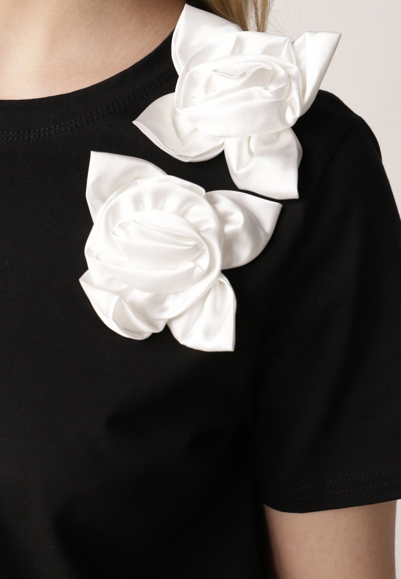 T-shirt Negru cu alb