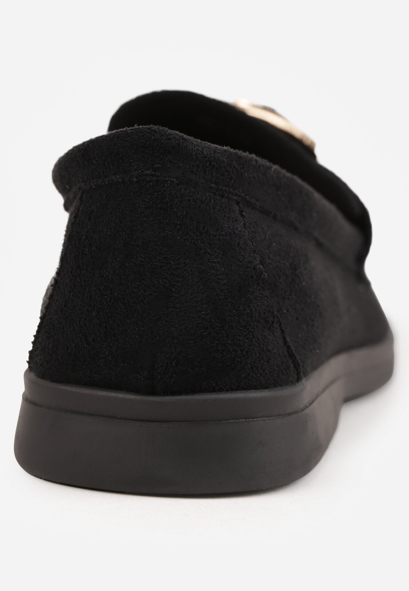 Czarne Mokasyny z Prostokątną Metaliczną Ozdobą Aeleorane