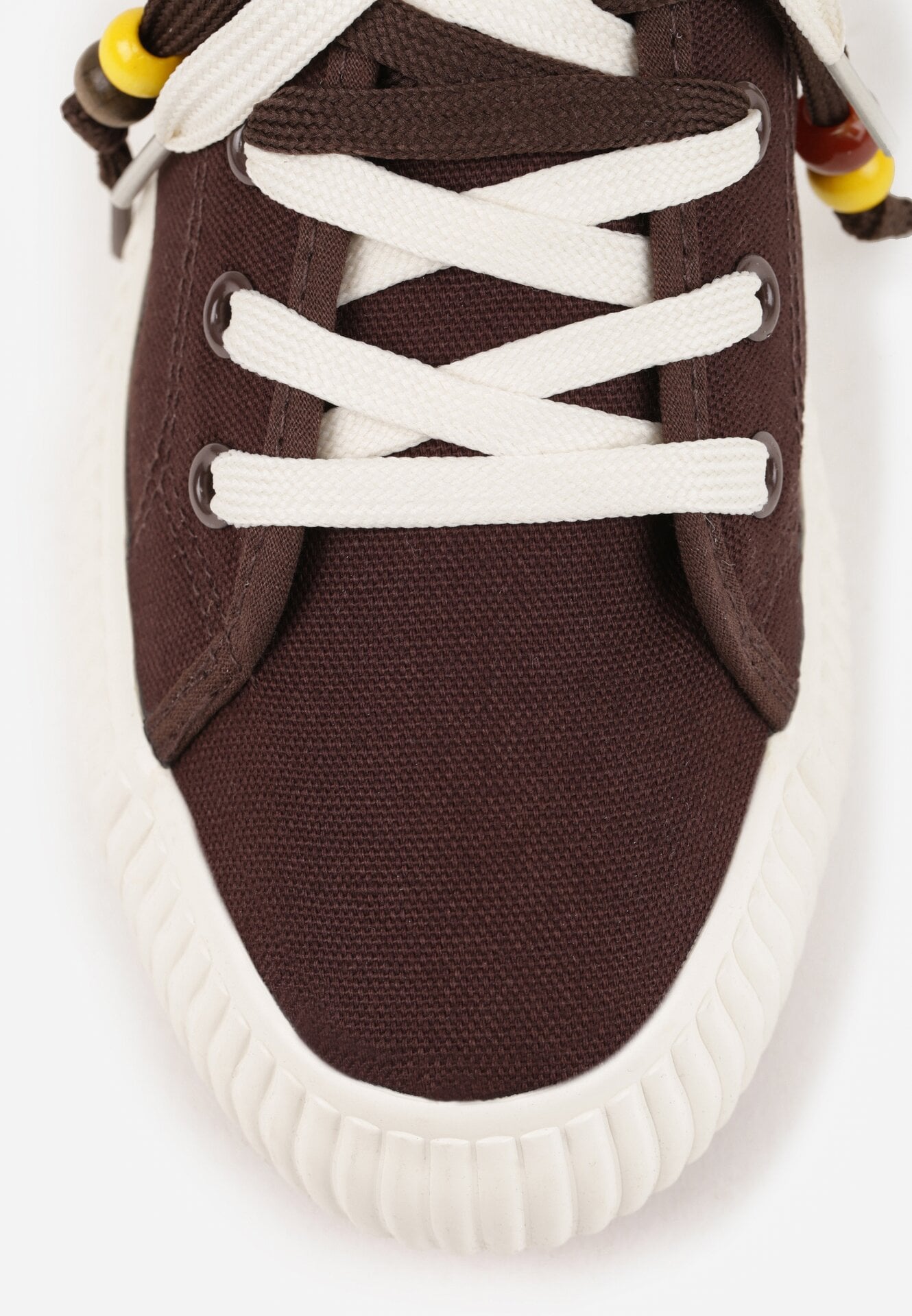 Brązowe Trampki Pod Kostkę na Grubej Podeszwie z Podwójnym Sznurowaniem Callixera