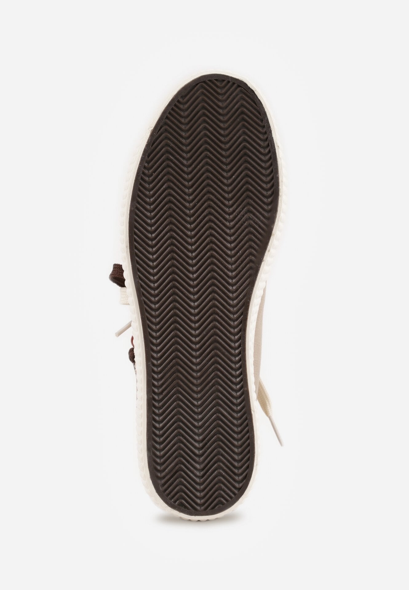 Beżowe Trampki Pod Kostkę na Grubej Podeszwie z Podwójnym Sznurowaniem Callixera