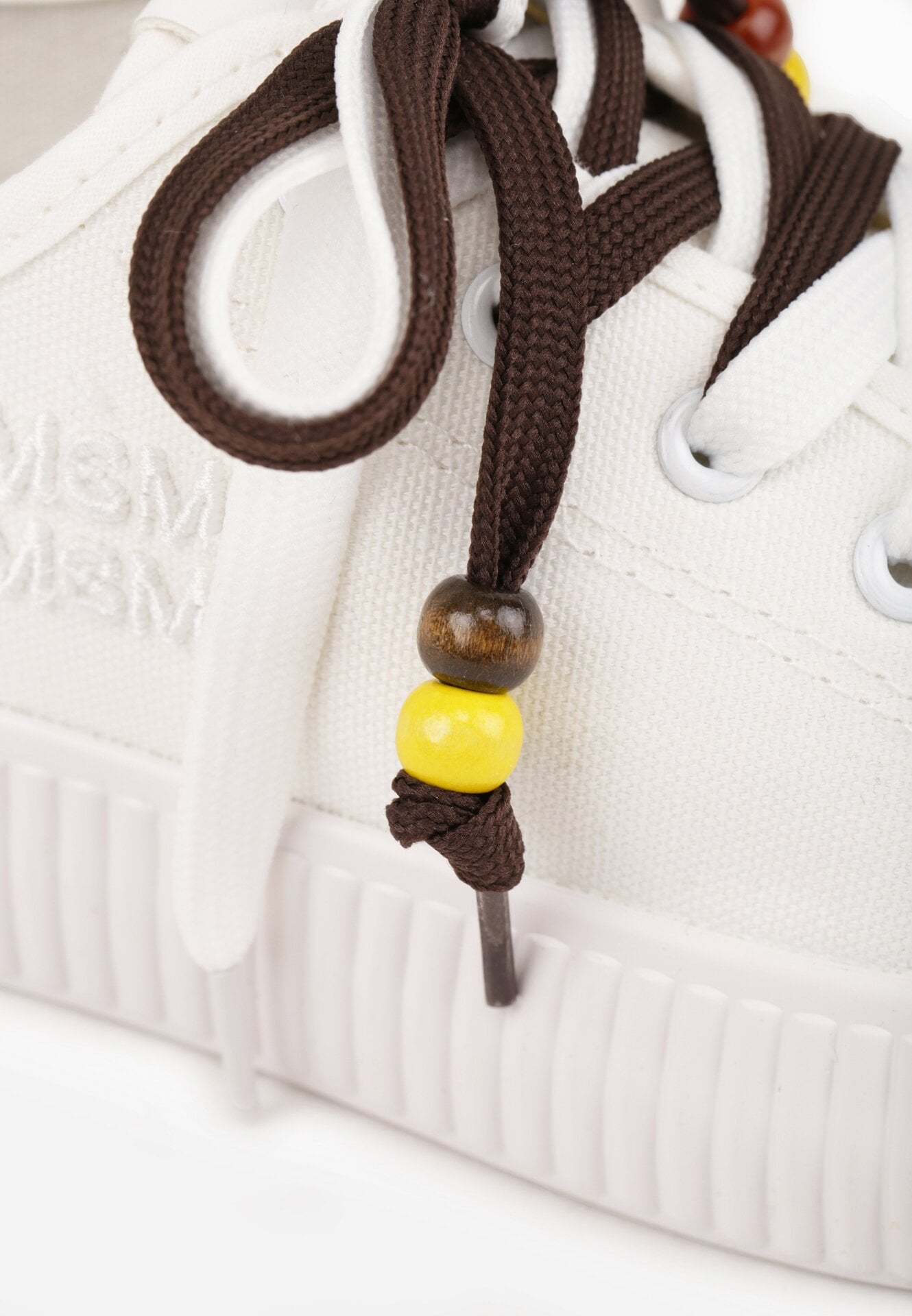 Białe Trampki Pod Kostkę na Grubej Podeszwie z Podwójnym Sznurowaniem Callixera