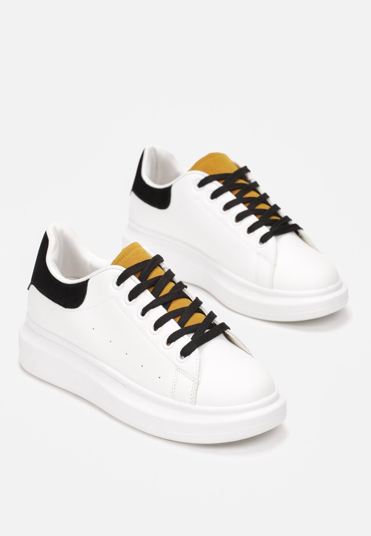 Biało-Żółte Sneakersy Chaballac