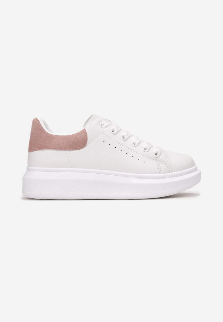 Biało-Różowe Sneakersy Leuconome