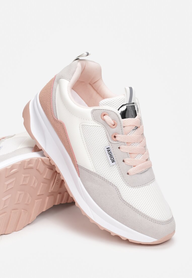 Biało-Różowe Sneakersy Allurina
