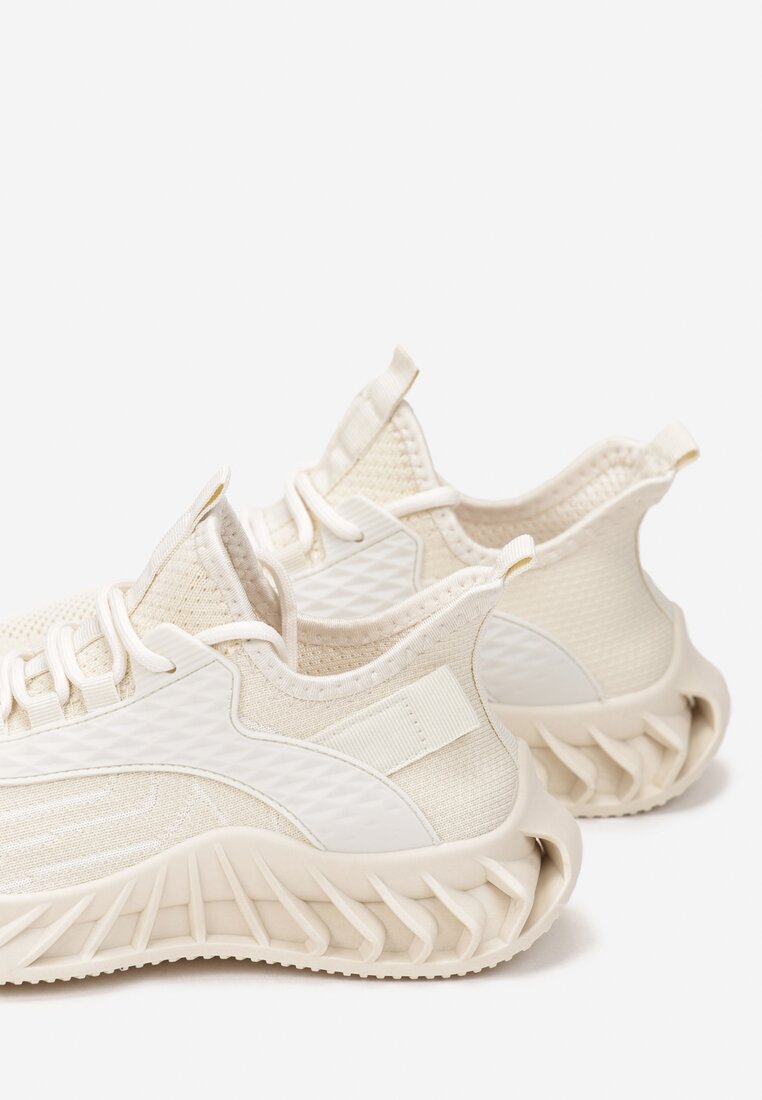 Beżowe Buty Sportowe Thalousa