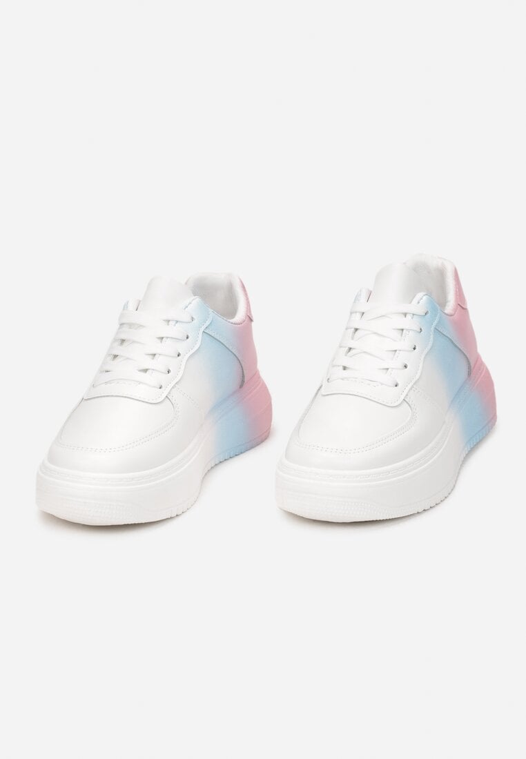 Biało-Różowe Sneakersy Endaris