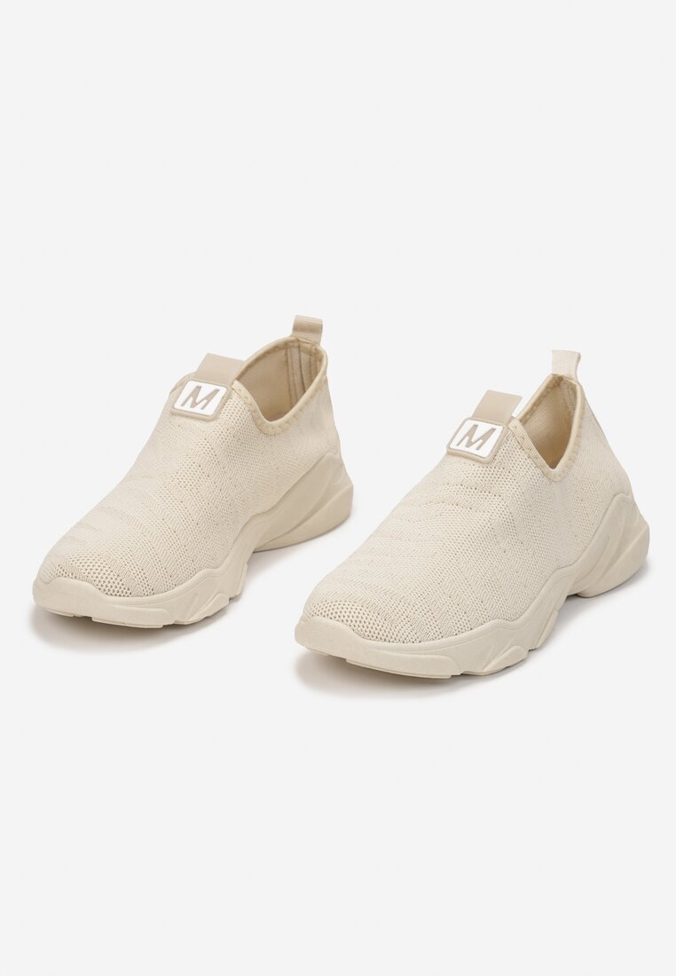 Beżowe Buty Sportowe Alemonice
