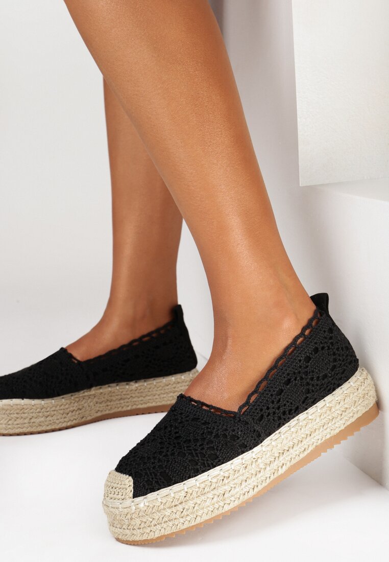 Czarne Espadryle Antyne