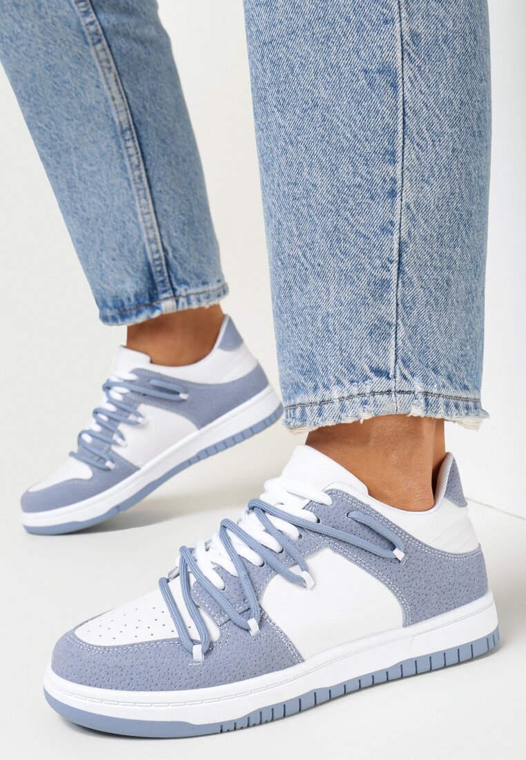 Biało-Niebieskie Buty Sportowe Lucila