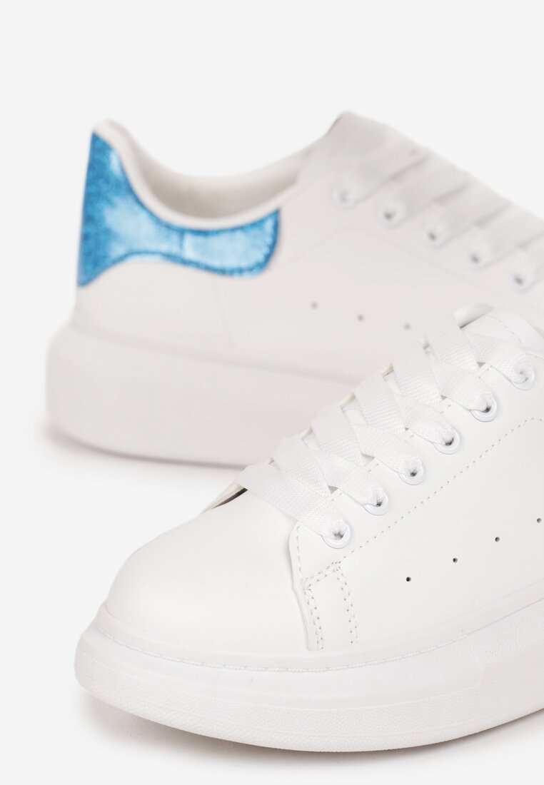 Biało-Niebieskie Sneakersy Sondos