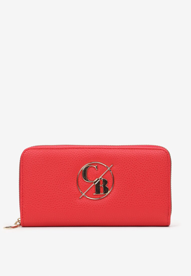 Czerwony Prostokątny Portfel z Logotypem Danara